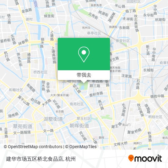 建华市场五区桥北食品店地图