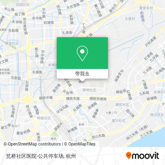 笕桥社区医院-公共停车场地图