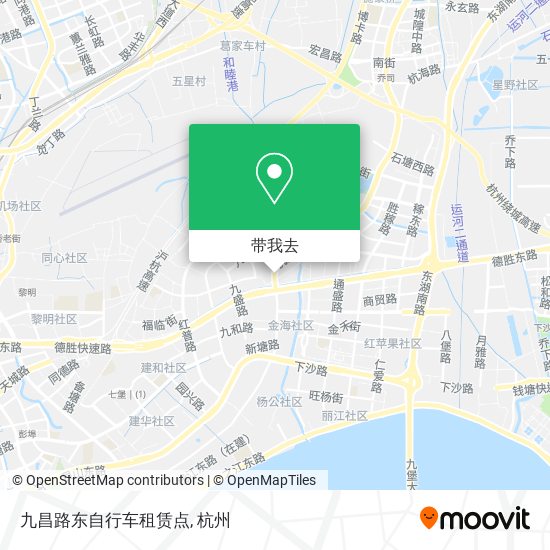 九昌路东自行车租赁点地图