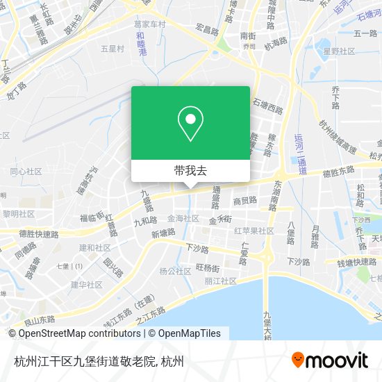 杭州江干区九堡街道敬老院地图