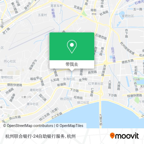 杭州联合银行-24自助银行服务地图