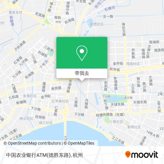 中国农业银行ATM(德胜东路)地图