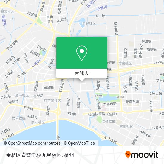 余杭区育蕾学校九堡校区地图