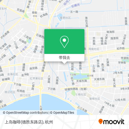 上岛咖啡(德胜东路店)地图