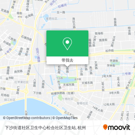 下沙街道社区卫生中心松合社区卫生站地图