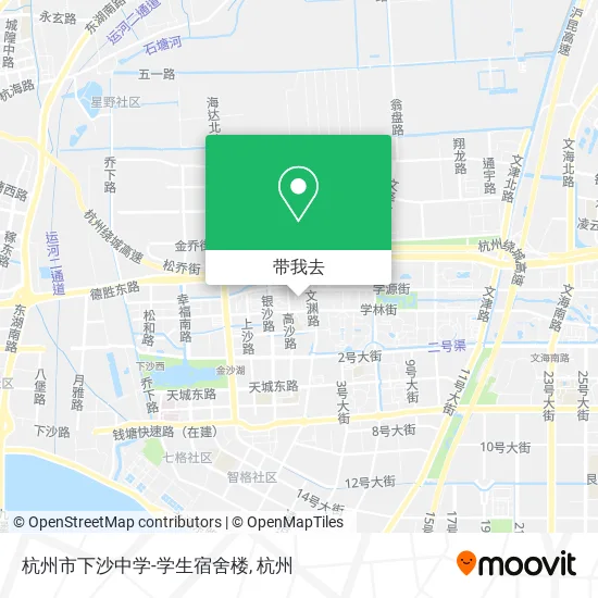 杭州市下沙中学-学生宿舍楼地图