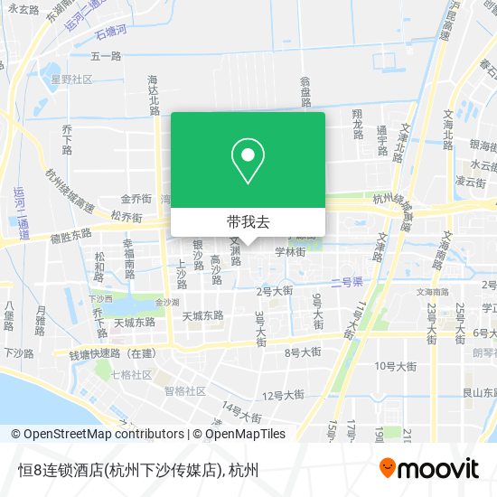 恒8连锁酒店(杭州下沙传媒店)地图