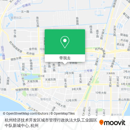 杭州经济技术开发区城市管理行政执法大队工业园区中队新城中心地图