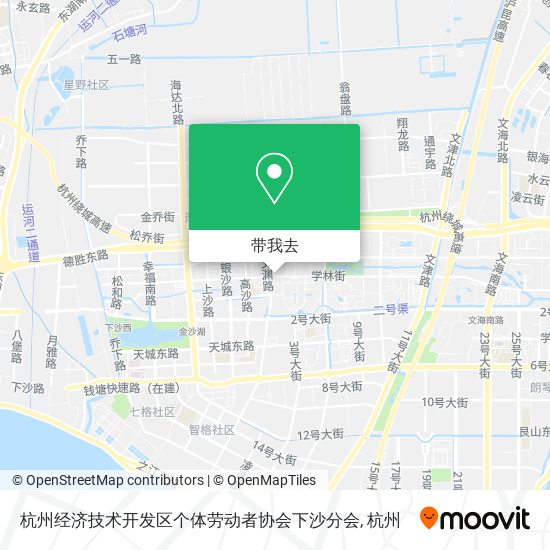 杭州经济技术开发区个体劳动者协会下沙分会地图