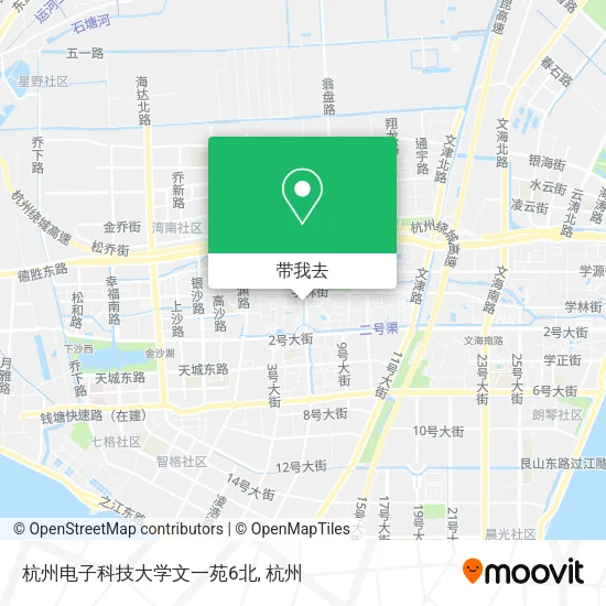 杭州电子科技大学文一苑6北地图