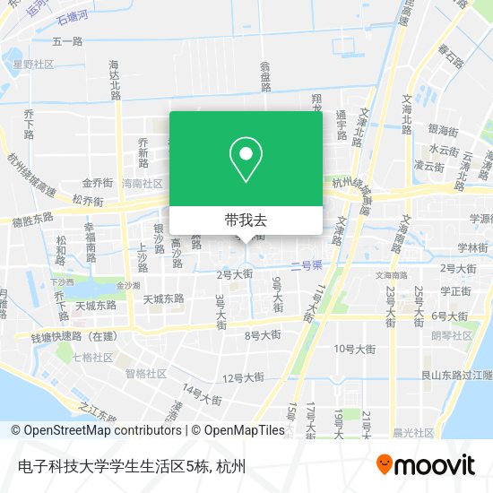 电子科技大学学生生活区5栋地图
