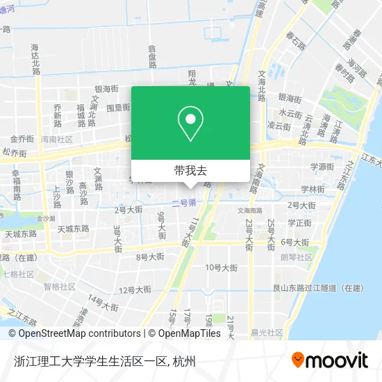 浙江理工大学学生生活区一区地图