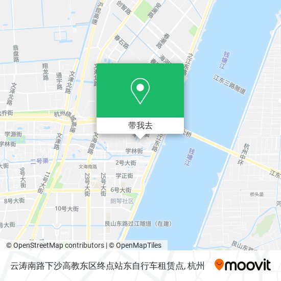 云涛南路下沙高教东区终点站东自行车租赁点地图
