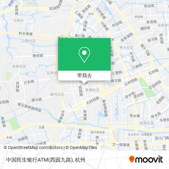 中国民生银行ATM(西园九路)地图