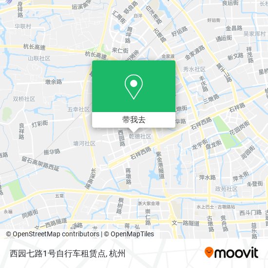 西园七路1号自行车租赁点地图