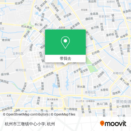 杭州市三墩镇中心小学地图