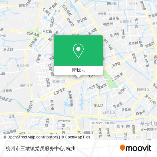 杭州市三墩镇党员服务中心地图