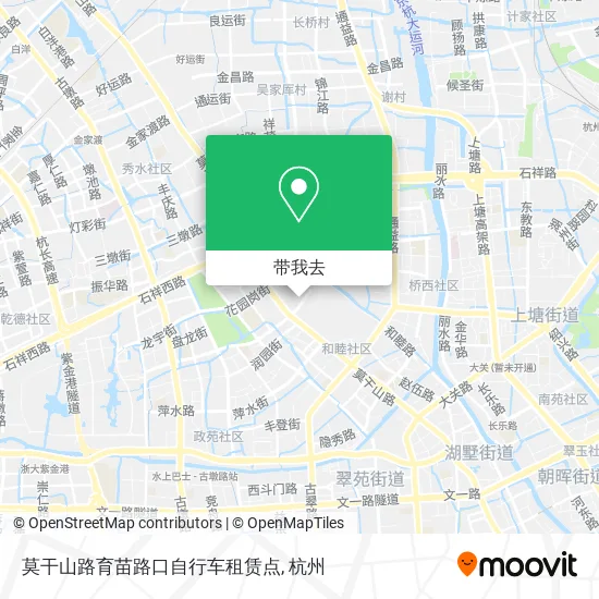 莫干山路育苗路口自行车租赁点地图