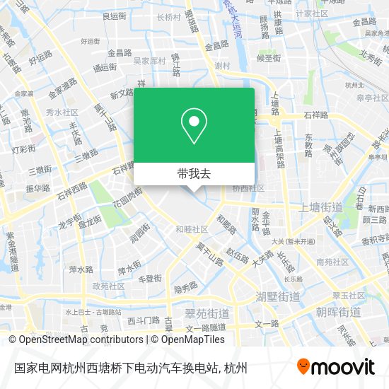 国家电网杭州西塘桥下电动汽车换电站地图