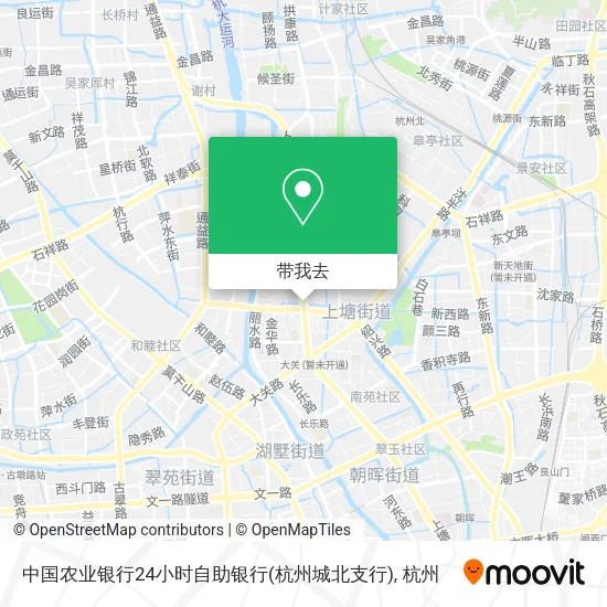 中国农业银行24小时自助银行(杭州城北支行)地图