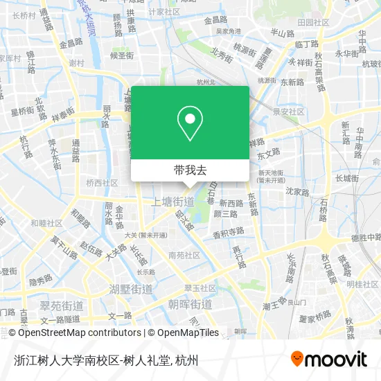 浙江树人大学南校区-树人礼堂地图