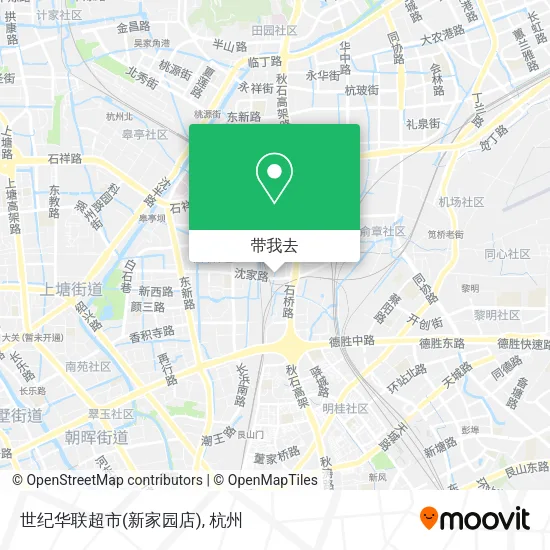 世纪华联超市(新家园店)地图