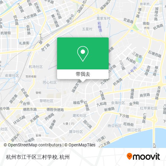 杭州市江干区三村学校地图