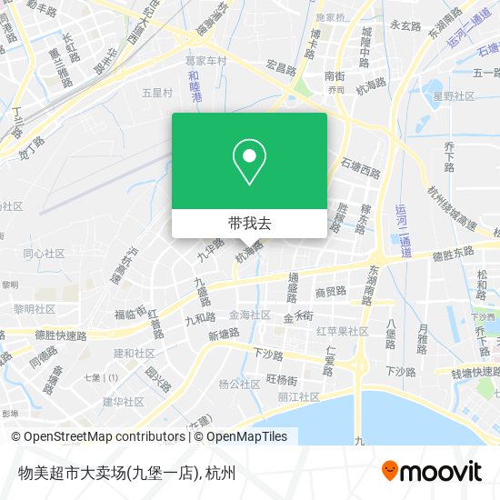 物美超市大卖场(九堡一店)地图