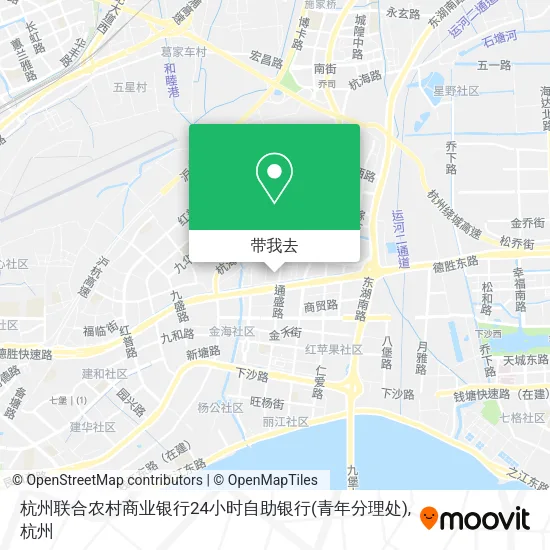 杭州联合农村商业银行24小时自助银行(青年分理处)地图