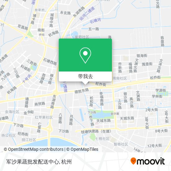 军沙果蔬批发配送中心地图