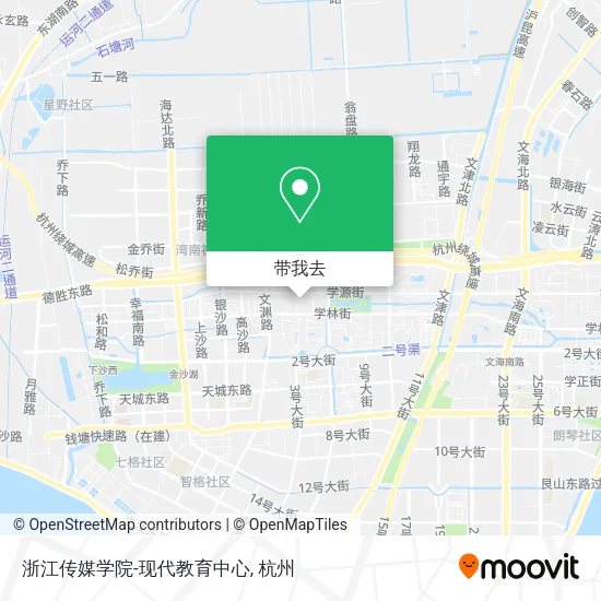 浙江传媒学院-现代教育中心地图