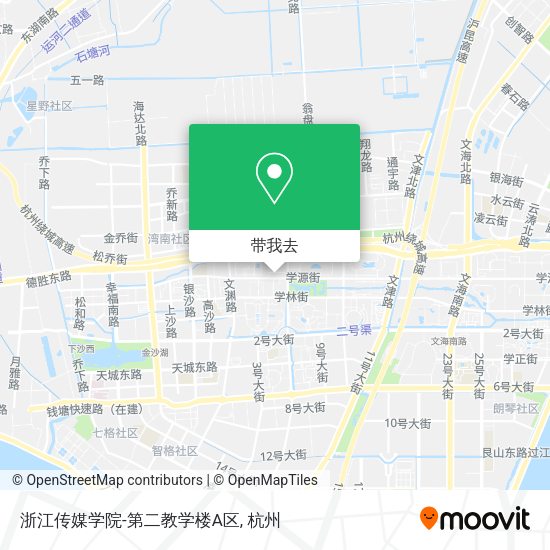 浙江传媒学院-第二教学楼A区地图
