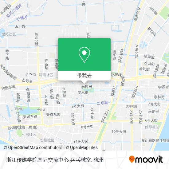 浙江传媒学院国际交流中心-乒乓球室地图