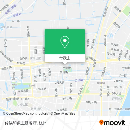 传媒印象主题餐厅地图