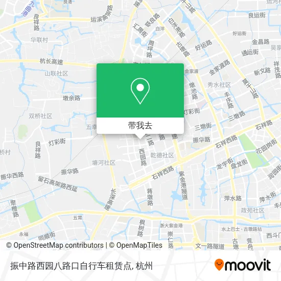 振中路西园八路口自行车租赁点地图