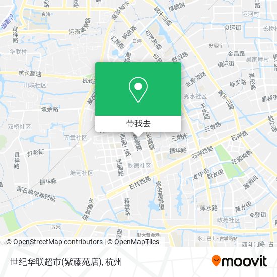 世纪华联超市(紫藤苑店)地图