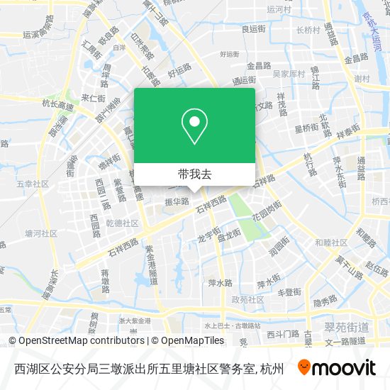 西湖区公安分局三墩派出所五里塘社区警务室地图