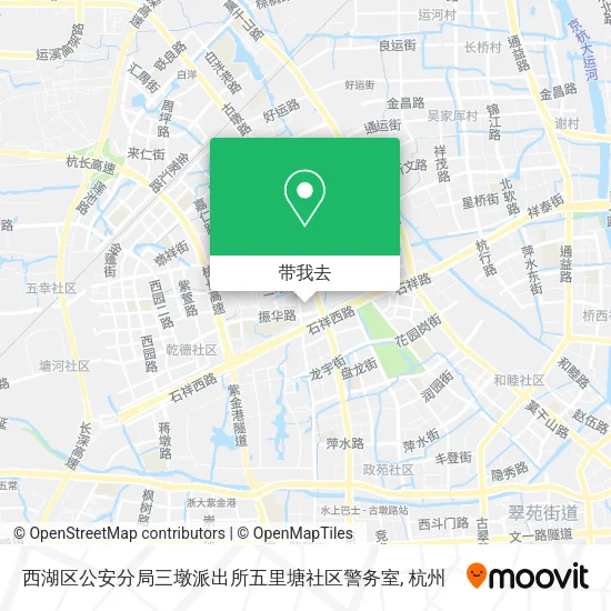 西湖区公安分局三墩派出所五里塘社区警务室地图