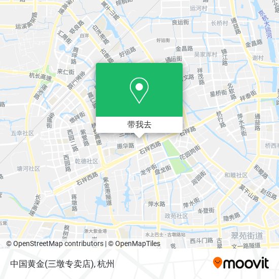 中国黄金(三墩专卖店)地图