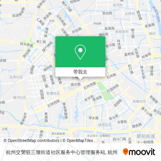杭州交警驻三墩街道社区服务中心管理服务站地图