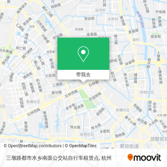 三墩路都市水乡南面公交站自行车租赁点地图