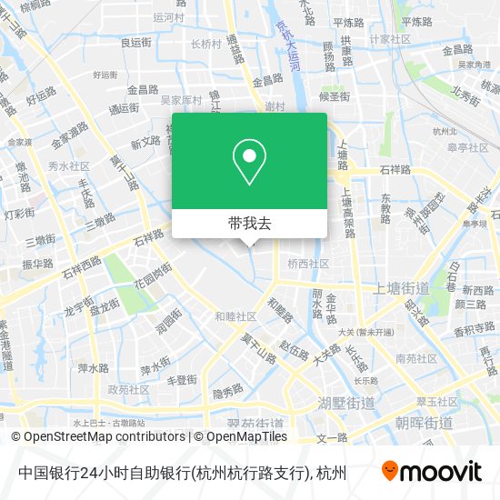 中国银行24小时自助银行(杭州杭行路支行)地图