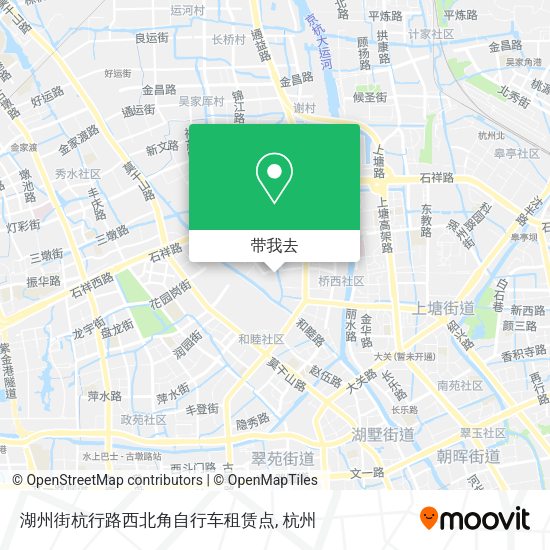 湖州街杭行路西北角自行车租赁点地图