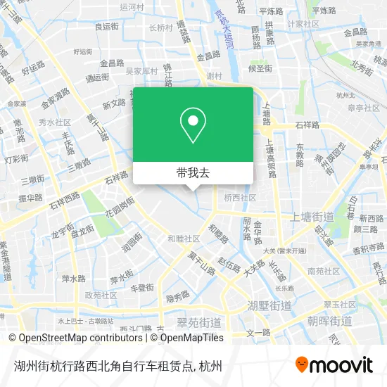 湖州街杭行路西北角自行车租赁点地图