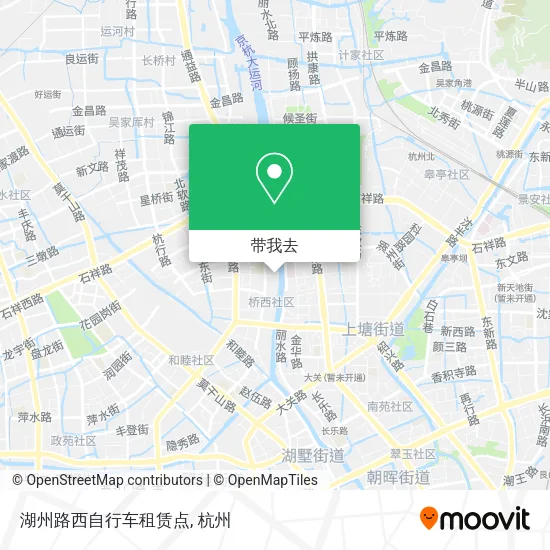 湖州路西自行车租赁点地图