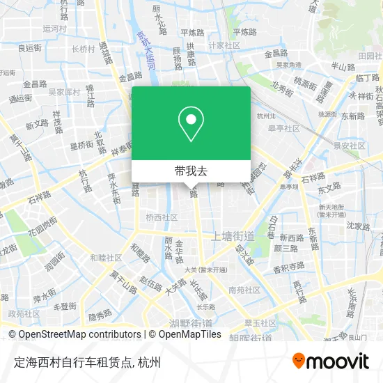 定海西村自行车租赁点地图