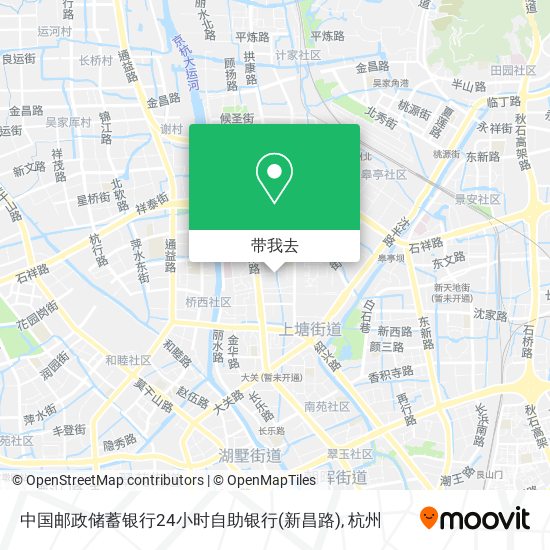 中国邮政储蓄银行24小时自助银行(新昌路)地图