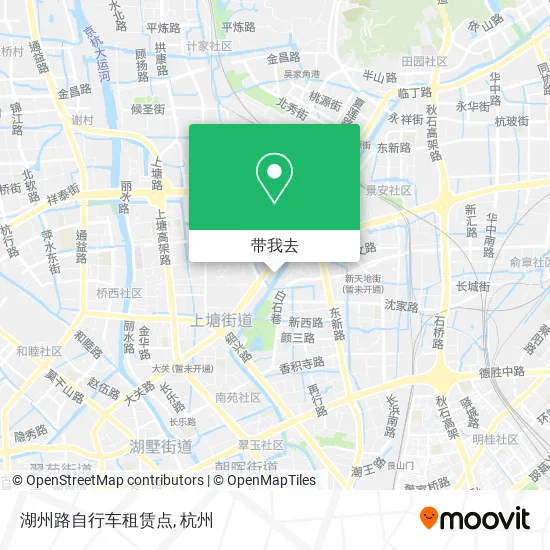 湖州路自行车租赁点地图