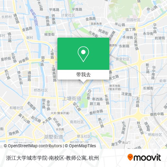 浙江大学城市学院-南校区-教师公寓地图