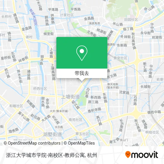 浙江大学城市学院-南校区-教师公寓地图